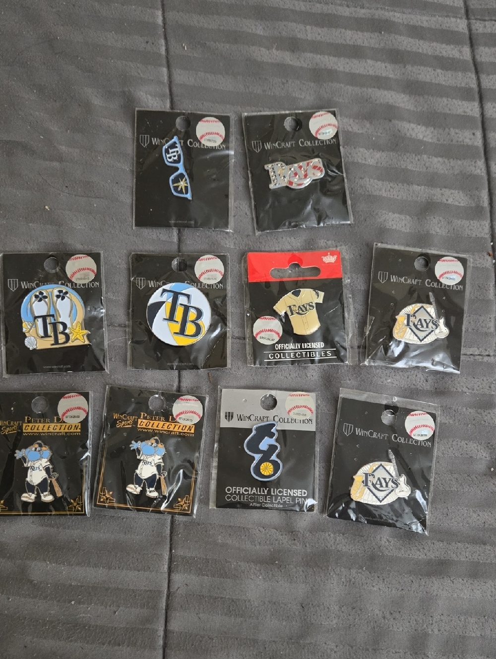 Tampa Bay Ray Pin Set Licensed Pin Set.